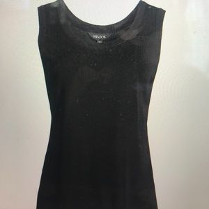 Misook- Black Scoop-Neck Knit Tank
